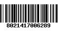 Código de Barras 8021417006289