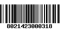 Código de Barras 8021423000318