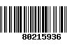 Código de Barras 80215936