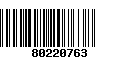 Código de Barras 80220763