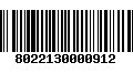 Código de Barras 8022130000912