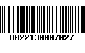 Código de Barras 8022130007027