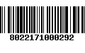 Código de Barras 8022171000292