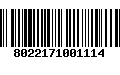 Código de Barras 8022171001114