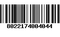 Código de Barras 8022174004044