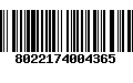 Código de Barras 8022174004365