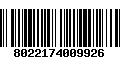 Código de Barras 8022174009926