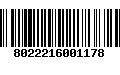 Código de Barras 8022216001178