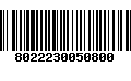 Código de Barras 8022230050800