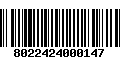 Código de Barras 8022424000147