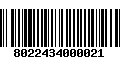 Código de Barras 8022434000021