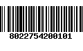 Código de Barras 8022754200101