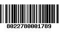 Código de Barras 8022780001789