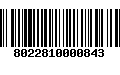 Código de Barras 8022810000843