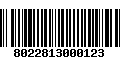 Código de Barras 8022813000123