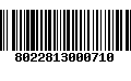 Código de Barras 8022813000710