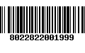 Código de Barras 8022822001999