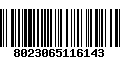 Código de Barras 8023065116143