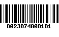 Código de Barras 8023074000181