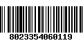 Código de Barras 8023354060119