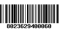 Código de Barras 8023629400060