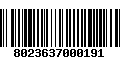 Código de Barras 8023637000191