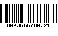 Código de Barras 8023666700321