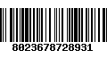 Código de Barras 8023678728931