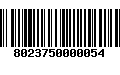 Código de Barras 8023750000054