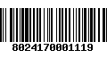 Código de Barras 8024170001119