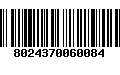 Código de Barras 8024370060084