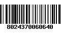 Código de Barras 8024370060640