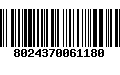 Código de Barras 8024370061180