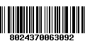 Código de Barras 8024370063092