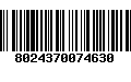 Código de Barras 8024370074630