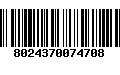 Código de Barras 8024370074708