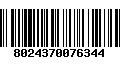 Código de Barras 8024370076344
