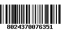 Código de Barras 8024370076351
