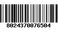 Código de Barras 8024370076504