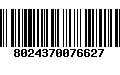 Código de Barras 8024370076627