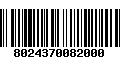 Código de Barras 8024370082000