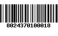 Código de Barras 8024370100018