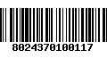 Código de Barras 8024370100117