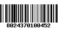 Código de Barras 8024370100452