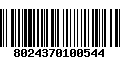 Código de Barras 8024370100544