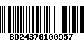 Código de Barras 8024370100957