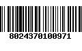 Código de Barras 8024370100971