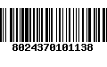 Código de Barras 8024370101138