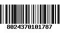 Código de Barras 8024370101787