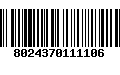 Código de Barras 8024370111106